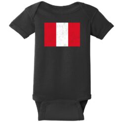 Peru Vintage Flag Baby One Piece Black - US Custom Tees