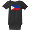Philippines Vintage Flag Baby One Piece Black - US Custom Tees