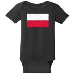 Poland Vintage Flag Baby One Piece Black - US Custom Tees