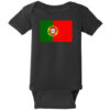 Portugal Vintage Flag Baby One Piece Black - US Custom Tees