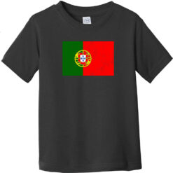 Portugal Vintage Flag Toddler T-Shirt Black - US Custom Tees