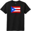 Puerto Rico Vintage Flag Youth T-Shirt Black - US Custom Tees