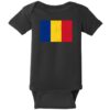 Romania Vintage Flag Baby One Piece Black - US Custom Tees
