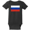 Russia Vintage Flag Baby One Piece Black - US Custom Tees