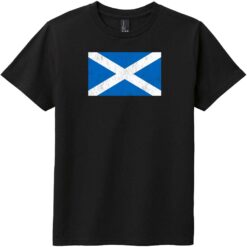 Scotland Vintage Flag Youth T-Shirt Black - US Custom Tees