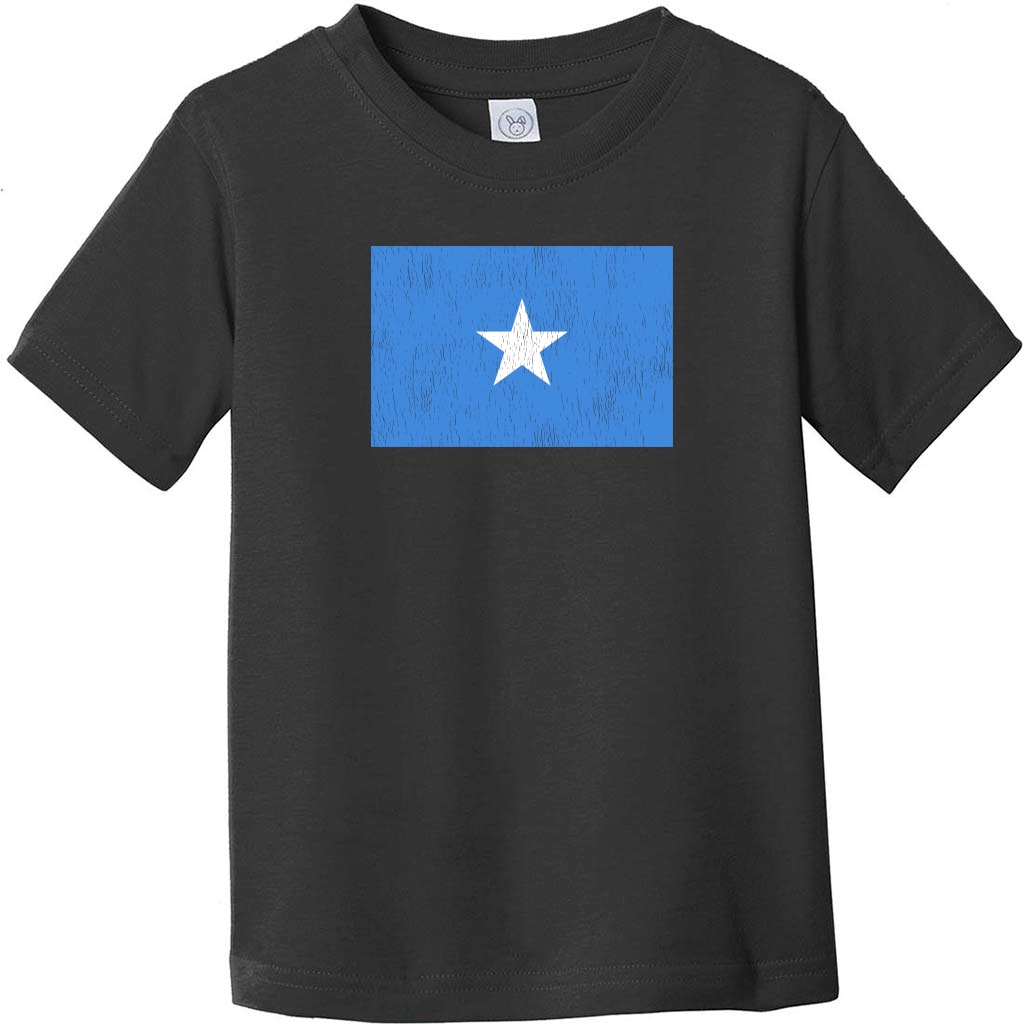 Somalia Vintage Flag Toddler T-Shirt Black - US Custom Tees