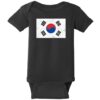 South Korea Vintage Flag Baby One Piece Black - US Custom Tees