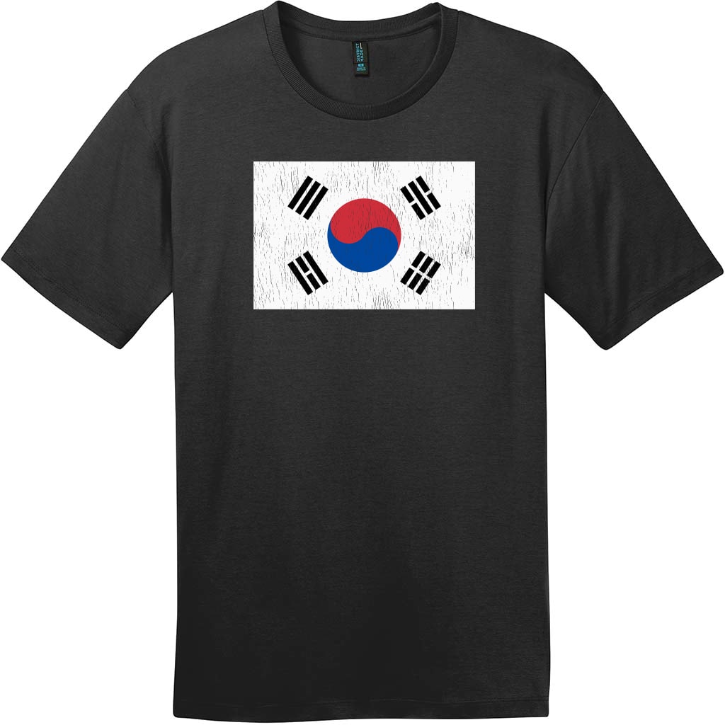 South Korea Vintage Flag T-Shirt Jet Black - US Custom Tees