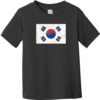 South Korea Vintage Flag Toddler T-Shirt Black - US Custom Tees