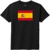Spain Vintage Flag Youth T-Shirt Black - US Custom Tees