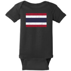Thailand Vintage Flag Baby One Piece Black - US Custom Tees