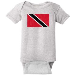 Trinidad and Tobago Vintage Flag Baby One Piece Heather - US Custom Tees