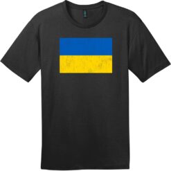 Ukraine Vintage Flag T-Shirt Jet Black - US Custom Tees