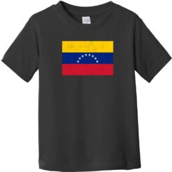 Venezuela Vintage Flag Toddler T-Shirt Black - US Custom Tees