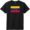 Venezuela Vintage Flag Youth T-Shirt Black - US Custom Tees