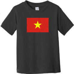 Vietnam Vintage Flag Toddler T-Shirt Black - US Custom Tees