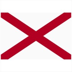Alabama State Flag Sticker – vinyl decal printed in the USA