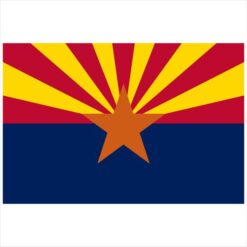 Arizona State Flag Sticker – vinyl decal printed in the USA