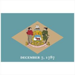 Delaware State Flag Sticker – vinyl decal printed in the USA