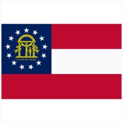 Georgia State Flag Sticker – vinyl decal printed in the USA
