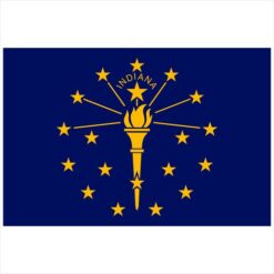 Indiana State Flag Sticker – vinyl decal printed in the USA