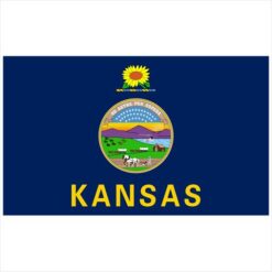 Kansas State Flag Sticker – vinyl decal printed in the USA