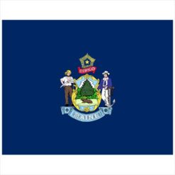 Maine State Flag Sticker – vinyl decal printed in the USA