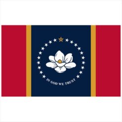 Mississippi State Flag Sticker – vinyl decal printed in the USA
