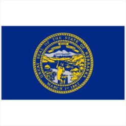 Nebraska State Flag Sticker – vinyl decal printed in the USA