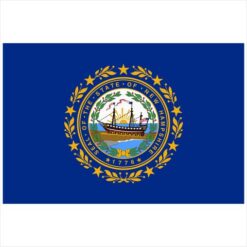 New Hampshire State Flag Sticker – vinyl decal printed in the USA