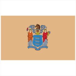 New Jersey State Flag Sticker – vinyl decal printed in the USA