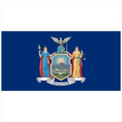 New York State Flag Sticker – vinyl decal printed in the USA