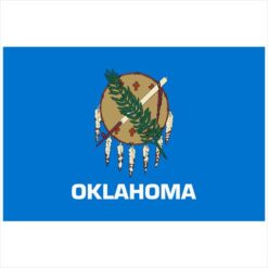 Oklahoma State Flag Sticker – vinyl decal printed in the USA