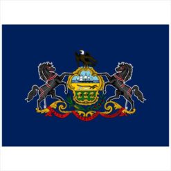 Pennsylvania State Flag Sticker – vinyl decal printed in the USA