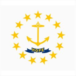 Rhode Island State Flag Sticker – vinyl decal printed in the USA