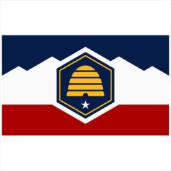 Utah State Flag Sticker – vinyl decal printed in the USA