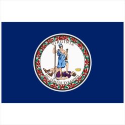 Virginia State Flag Sticker – vinyl decal printed in the USA