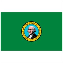 Washington State Flag Sticker – vinyl decal printed in the USA