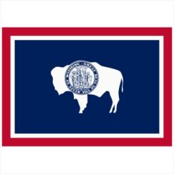 Wyoming State Flag Sticker – vinyl decal printed in the USA