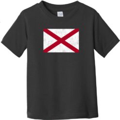 Alabama Vintage State Flag Toddler T-Shirt Black - US Custom Tees