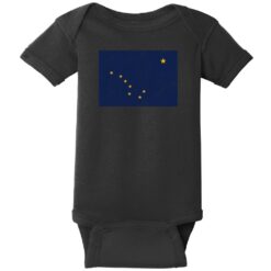 Alaska Vintage State Flag Baby One Piece Black - US Custom Tees
