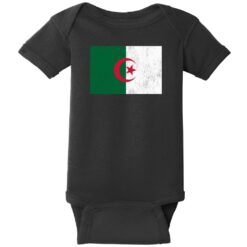Algeria Vintage Flag Baby One Piece Black - US Custom Tees