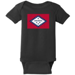 Arkansas Vintage State Flag Baby One Piece Black - US Custom Tees
