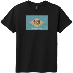Delaware Vintage State Flag Youth T-Shirt Black - US Custom Tees