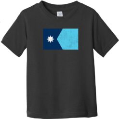Minnesota Vintage State Flag Toddler T-Shirt Black - US Custom Tees