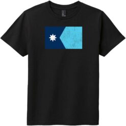 Minnesota Vintage State Flag Youth T-Shirt Black - US Custom Tees
