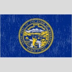 Nebraska Vintage State Flag Design - US Custom Tees