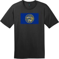 Nebraska Vintage State Flag T-Shirt Jet Black - US Custom Tees