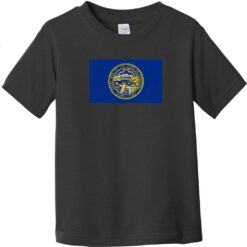 Nebraska Vintage State Flag Toddler T-Shirt Black - US Custom Tees