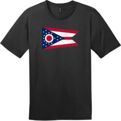 Ohio Vintage State Flag T-Shirt Jet Black - US Custom Tees